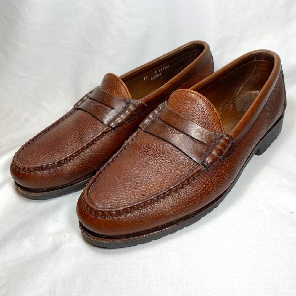 Allen Edmonds Holton Penny Loafer Dress Shoe Mens Sz 11 D Chestnut Brown Leather